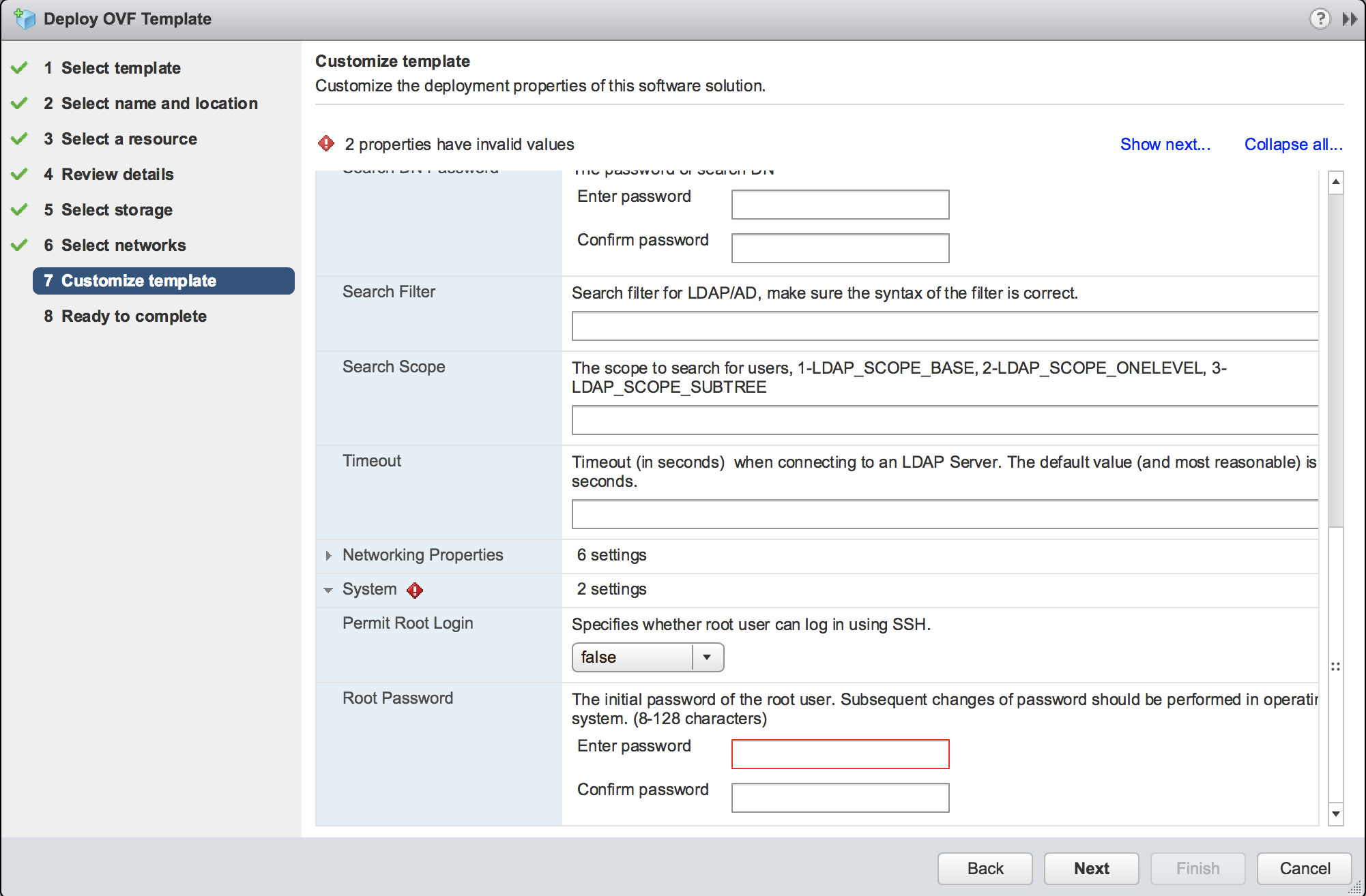 Screenshot of customizing template system