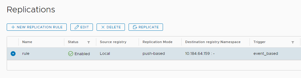 Add a replication rule