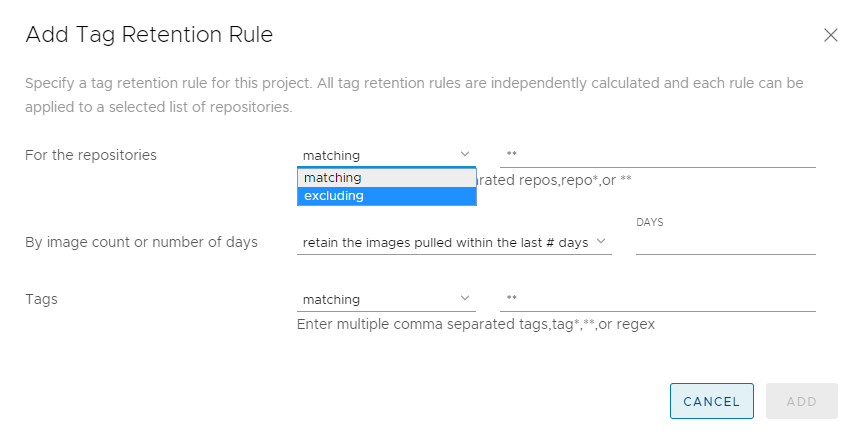 Select repositories