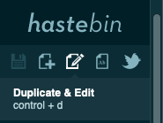 By clicking on duplicate & edit button, our config will become editable